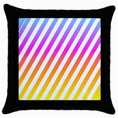 Abstract-lines-mockup-oblique Throw Pillow Case (black)