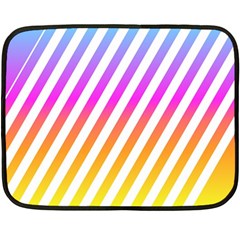 Abstract-lines-mockup-oblique Double Sided Fleece Blanket (mini) 