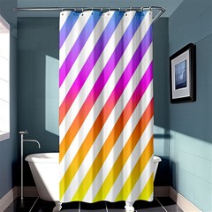 Abstract-lines-mockup-oblique Shower Curtain 36  X 72  (stall) 