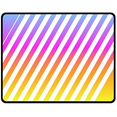 Abstract-lines-mockup-oblique Double Sided Fleece Blanket (medium) 