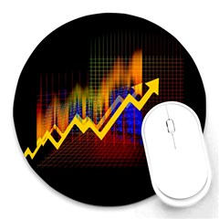 Logo-finance-economy-statistics Round Mousepads