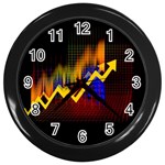 Logo-finance-economy-statistics Wall Clock (Black) Front