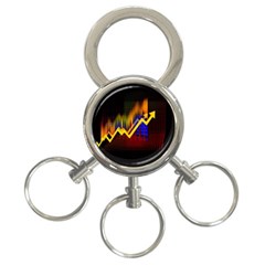 Logo-finance-economy-statistics 3-ring Key Chain