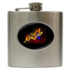 Logo-finance-economy-statistics Hip Flask (6 Oz) by Jancukart