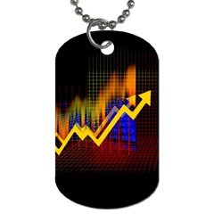 Logo-finance-economy-statistics Dog Tag (two Sides)