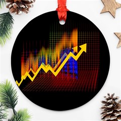 Logo-finance-economy-statistics Round Ornament (two Sides)