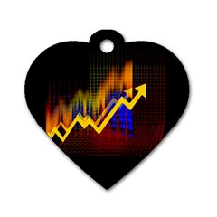 Logo-finance-economy-statistics Dog Tag Heart (two Sides)