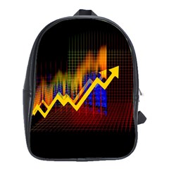 Logo-finance-economy-statistics School Bag (large)