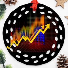 Logo-finance-economy-statistics Round Filigree Ornament (two Sides)