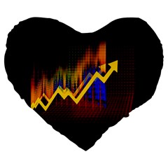 Logo-finance-economy-statistics Large 19  Premium Heart Shape Cushions