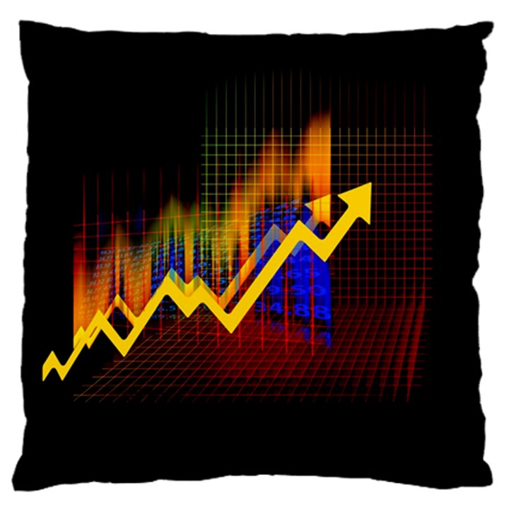 Logo-finance-economy-statistics Standard Flano Cushion Case (Two Sides)