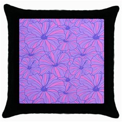 Flower-b 001 Throw Pillow Case (black) by nate14shop