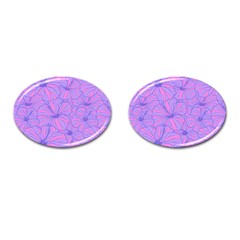 Flower-b 001 Cufflinks (oval) by nate14shop