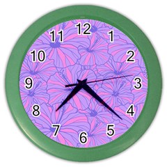 Flower-b 001 Color Wall Clock by nate14shop