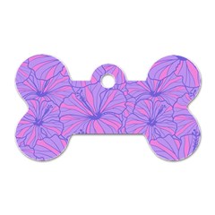 Flower-b 001 Dog Tag Bone (two Sides) by nate14shop