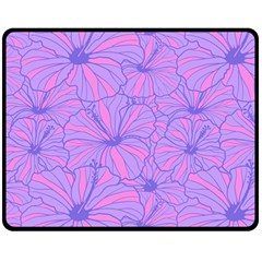 Flower-b 001 Double Sided Fleece Blanket (medium) 