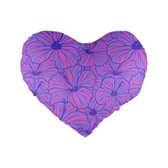 Flower-b 001 Standard 16  Premium Heart Shape Cushions