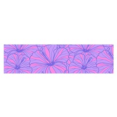 Flower-b 001 Oblong Satin Scarf (16  X 60 )