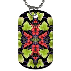 Pattern-berry-red-currant-plant Dog Tag (two Sides)