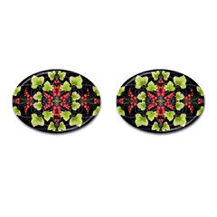 Pattern-berry-red-currant-plant Cufflinks (oval)