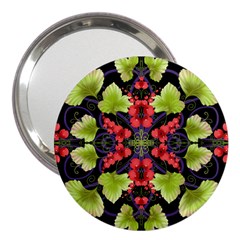 Pattern-berry-red-currant-plant 3  Handbag Mirrors by Jancukart