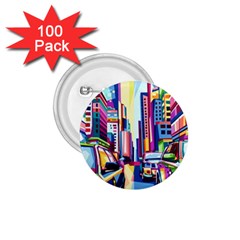 City-street-car-road-architecture 1 75  Buttons (100 Pack) 