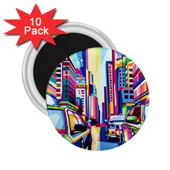 City-street-car-road-architecture 2 25  Magnets (10 Pack) 