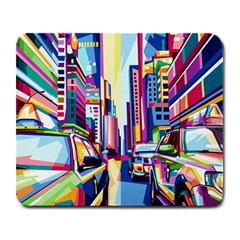 City-street-car-road-architecture Large Mousepads