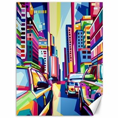 City-street-car-road-architecture Canvas 36  X 48 