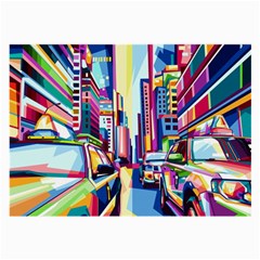 City-street-car-road-architecture Large Glasses Cloth (2 Sides)