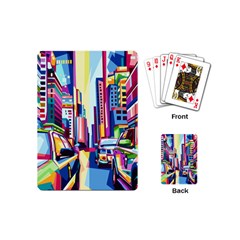 City-street-car-road-architecture Playing Cards Single Design (mini)