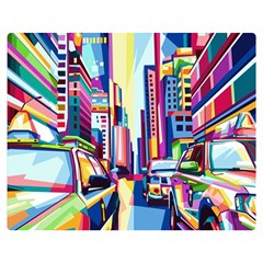 City-street-car-road-architecture Double Sided Flano Blanket (medium) 