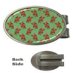 Flowers-b 002 Money Clips (oval)  by nate14shop