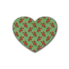 Flowers-b 002 Rubber Heart Coaster (4 Pack) by nate14shop