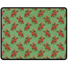 Flowers-b 002 Double Sided Fleece Blanket (medium)  by nate14shop