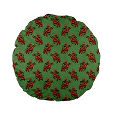 Flowers-b 002 Standard 15  Premium Flano Round Cushions by nate14shop