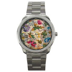 Flowers-b 003 Sport Metal Watch