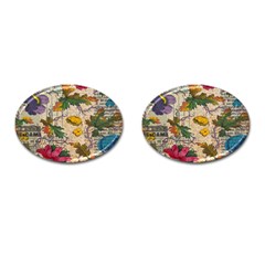 Flowers-b 003 Cufflinks (oval) by nate14shop