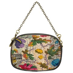 Flowers-b 003 Chain Purse (one Side)