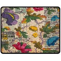 Flowers-b 003 Double Sided Fleece Blanket (medium)  by nate14shop