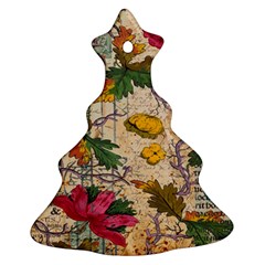 Flowers-b 003 Christmas Tree Ornament (two Sides) by nate14shop