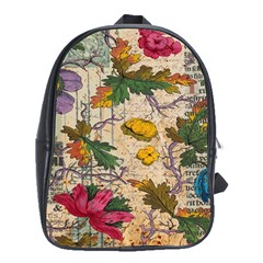 Flowers-b 003 School Bag (xl) by nate14shop