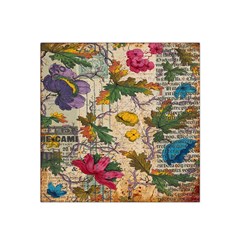 Flowers-b 003 Satin Bandana Scarf 22  X 22 