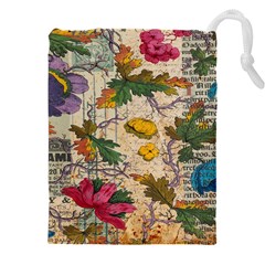 Flowers-b 003 Drawstring Pouch (4xl) by nate14shop