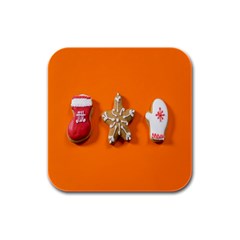 Gingerbread-4718553 Rubber Square Coaster (4 Pack) by nate14shop