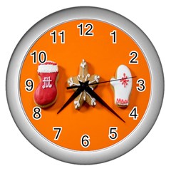 Gingerbread-4718553 Wall Clock (silver) by nate14shop