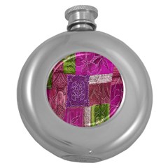 Hd-wallpaper-b 003 Round Hip Flask (5 Oz) by nate14shop