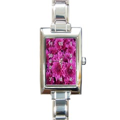 Hd-wallpaper Flower-b 004 Rectangle Italian Charm Watch