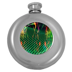 Hd-wallpaper-b 005 Round Hip Flask (5 Oz) by nate14shop