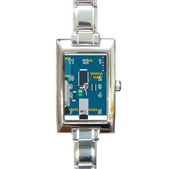 Amphisbaena Two Platform Dtn Node Vector File Rectangle Italian Charm Watch by Sapixe